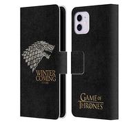 Head Case Designs sous Licence Officielle HBO Game of Thrones Stark Devises de Maison Étui Portefeuille en Cuir Compatible avec Apple iPhone 11