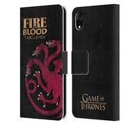 Head Case Designs sous Licence Officielle HBO Game of Thrones Targaryen Devises de Maison Étui Portefeuille en Cuir Compatible avec Apple iPhone XR