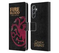 Head Case Designs sous Licence Officielle HBO Game of Thrones Targaryen Devises de Maison Étui Portefeuille en Cuir Compatible avec Samsung Galaxy A25 5G