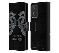Head Case Designs sous Licence Officielle House of The Dragon: Television Series Dragon Graphiques Étui Portefeuille en Cuir Compatible avec Galaxy A52 / A52s / 5G (2021)