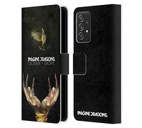 Head Case Designs sous Licence Officielle Imagine Dragons Smoke and Mirrors Art Clé Étui Portefeuille en Cuir Compatible avec Galaxy A52 / A52s / 5G (2021)