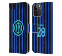 Head Case Designs sous Licence Officielle Inter Milan Benjamin Pavard 2025/26 Joueurs Home Kit Étui Portefeuille en Cuir Compatible avec Apple iPhone 15 Pro Max