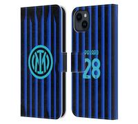 Head Case Designs sous Licence Officielle Inter Milan Benjamin Pavard 2025/26 Joueurs Home Kit Étui Portefeuille en Cuir Compatible avec Apple iPhone 15 Plus