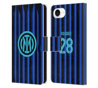 Head Case Designs sous Licence Officielle Inter Milan Benjamin Pavard 2025/26 Joueurs Home Kit Étui Portefeuille en Cuir Compatible avec Apple iPhone 16e / iPhone 17e