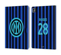 Head Case Designs sous Licence Officielle Inter Milan Benjamin Pavard 2025/26 Joueurs Home Kit Étui Portefeuille en Cuir Compatible avec Apple iPad Pro 13 M4 2024