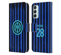 Head Case Designs sous Licence Officielle Inter Milan Benjamin Pavard 2025/26 Joueurs Home Kit Étui Portefeuille en Cuir Compatible avec Samsung Galaxy M15/F15 5G