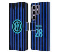 Head Case Designs sous Licence Officielle Inter Milan Benjamin Pavard 2025/26 Joueurs Home Kit Étui Portefeuille en Cuir Compatible avec Samsung Galaxy S25 Ultra