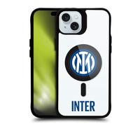 Head Case Designs sous Licence Officielle Inter Milan Blason Inter Icône de Logo Black Shockproof Bumper Case [Military Grade] Compatible with Apple iPhone 15 Plus and Compatible with MagSafe