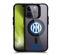 Head Case Designs sous Licence Officielle Inter Milan Blason Inter Icône de Logo Black Shockproof Bumper Case [Military Grade] Compatible with Apple iPhone 14 Pro and Compatible with MagSafe