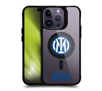 Head Case Designs sous Licence Officielle Inter Milan Blason Inter Icône de Logo Black Shockproof Bumper Case [Military Grade] Compatible with Apple iPhone 14 Pro Max and Compatible with MagSafe