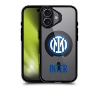 Head Case Designs sous Licence Officielle Inter Milan Blason Inter Icône de Logo Black Shockproof Bumper Case [Military Grade Protection] Compatible with Apple iPhone 17 and Compatible with MagSafe