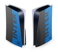 Head Case Designs sous Licence Officielle Inter Milan Bleu Et Noir Logo Plein Vinyle Plaque Frontale Autocollant De Jeu Peau Autocollant Compatible avec Sony PlayStation 5 PS5 Disc Edition Console