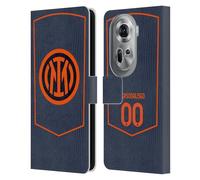 Head Case Designs sous Licence Officielle Inter Milan Coutume Personnalisé Troisième 2025/26 Joueurs Home Kit Étui Portefeuille en Cuir Compatible avec Oppo Reno11 Pro