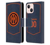 Head Case Designs sous Licence Officielle Inter Milan Coutume Personnalisé Troisième 2025/26 Joueurs Home Kit Étui Portefeuille en Cuir Compatible avec Apple iPhone 13 Mini