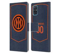 Head Case Designs sous Licence Officielle Inter Milan Coutume Personnalisé Troisième 2025/26 Joueurs Home Kit Étui Portefeuille en Cuir Compatible avec Samsung Galaxy A51 (2019)
