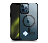 Head Case Designs sous Licence Officielle Inter Milan Crest Minimalist Icône de Logo Black Shockproof Bumper Case [Military Grade] Compatible with Apple iPhone 12 Pro Max and Compatible with MagSafe