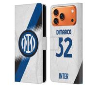 Head Case Designs sous Licence Officielle Inter Milan Federico Dimarco 2023/24 Joueurs Away Kit Étui Portefeuille en Cuir Compatible avec Apple iPhone 17 Pro Max