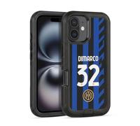Head Case Designs sous Licence Officielle Inter Milan Federico Dimarco 2024/25 Joueurs Home Kit Étui Antichoc Ultra-Blindé Compatible avec Apple iPhone 16
