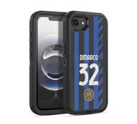 Head Case Designs sous Licence Officielle Inter Milan Federico Dimarco 2024/25 Joueurs Home Kit Étui Antichoc Ultra-Blindé Compatible avec Apple iPhone 16e / iPhone 17e