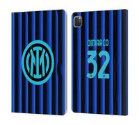 Head Case Designs sous Licence Officielle Inter Milan Federico Dimarco 2025/26 Joueurs Home Kit Étui Portefeuille en Cuir Compatible avec Apple iPad Pro 11 2020/2021 / 2022