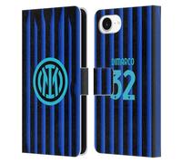Head Case Designs sous Licence Officielle Inter Milan Federico Dimarco 2025/26 Joueurs Home Kit Étui Portefeuille en Cuir Compatible avec Apple iPhone 16e / iPhone 17e