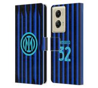 Head Case Designs sous Licence Officielle Inter Milan Federico Dimarco 2025/26 Joueurs Home Kit Étui Portefeuille en Cuir Compatible avec Motorola Moto G Stylus 5G (2024)