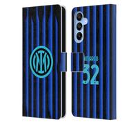 Head Case Designs sous Licence Officielle Inter Milan Federico Dimarco 2025/26 Joueurs Home Kit Étui Portefeuille en Cuir Compatible avec Samsung Galaxy A16 5G
