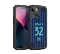 Head Case Designs sous Licence Officielle Inter Milan Federico Dimarco 2025/26 Joueurs Home Kit Étui Antichoc Ultra-Blindé Compatible avec Apple iPhone 13