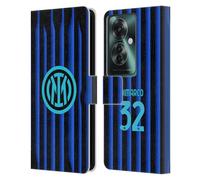 Head Case Designs sous Licence Officielle Inter Milan Federico Dimarco 2025/26 Joueurs Home Kit Étui Portefeuille en Cuir Compatible avec Oppo Reno11 F 5G / F25 Pro 5G