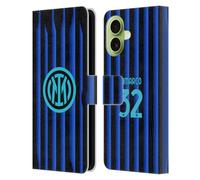 Head Case Designs sous Licence Officielle Inter Milan Federico Dimarco 2025/26 Joueurs Home Kit Étui Portefeuille en Cuir Compatible avec Apple iPhone 17