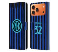 Head Case Designs sous Licence Officielle Inter Milan Federico Dimarco 2025/26 Joueurs Home Kit Étui Portefeuille en Cuir Compatible avec Apple iPhone 17 Pro Max