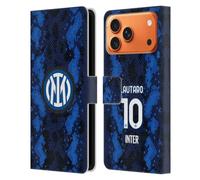 Head Case Designs sous Licence Officielle Inter Milan Lautaro Martínez 2021/22 Joueurs Home Kit Étui Portefeuille en Cuir Compatible avec Apple iPhone 17 Pro Max