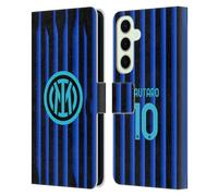 Head Case Designs sous Licence Officielle Inter Milan Lautaro Martínez 2025/26 Joueurs Home Kit Étui Portefeuille en Cuir Compatible avec Samsung Galaxy S25+