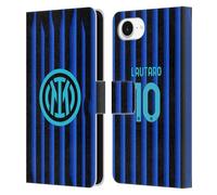 Head Case Designs sous Licence Officielle Inter Milan Lautaro Martínez 2025/26 Joueurs Home Kit Étui Portefeuille en Cuir Compatible avec Apple iPhone 16e / iPhone 17e
