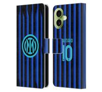 Head Case Designs sous Licence Officielle Inter Milan Lautaro Martínez 2025/26 Joueurs Home Kit Étui Portefeuille en Cuir Compatible avec Apple iPhone 17