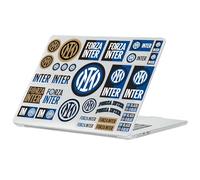 Head Case Designs sous Licence Officielle Inter Milan Logo and Typography Graphic Icons Coque Transparent Armure Compatible avec MacBook Air 13.6" M2 A2681/M3 A3113/M4 A3240 2022/2024/2025