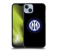 Head Case Designs sous Licence Officielle Inter Milan Logo sur Noir Badge Coque Dure pour l'arrière Compatible avec Apple iPhone 14 Plus