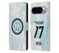 Head Case Designs sous Licence Officielle Inter Milan Marcelo Brozovic 2022/23 Joueurs Away Kit Étui Portefeuille en Cuir Compatible avec Google Pixel 10 Pro XL