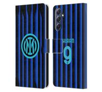 Head Case Designs sous Licence Officielle Inter Milan Marcus Thuram 2025/26 Joueurs Home Kit Étui Portefeuille en Cuir Compatible avec Samsung Galaxy M54 5G