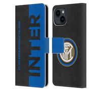 Head Case Designs sous Licence Officielle Inter Milan Moitié Graphiques Étui Portefeuille en Cuir Compatible avec Apple iPhone 15