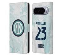 Head Case Designs sous Licence Officielle Inter Milan Nicolò Barella 2022/23 Joueurs Away Kit Étui Portefeuille en Cuir Compatible avec Google Pixel 10 Pro XL