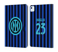 Head Case Designs sous Licence Officielle Inter Milan Nicolò Barella 2025/26 Joueurs Home Kit Étui Portefeuille en Cuir Compatible avec Apple iPad Air 11 2020/2022/2024/2025