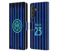 Head Case Designs sous Licence Officielle Inter Milan Nicolò Barella 2025/26 Joueurs Home Kit Étui Portefeuille en Cuir Compatible avec Samsung Galaxy M55 5G
