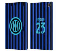 Head Case Designs sous Licence Officielle Inter Milan Nicolò Barella 2025/26 Joueurs Home Kit Étui Portefeuille en Cuir Compatible avec Amazon Fire Max 11 2023