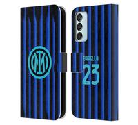 Head Case Designs sous Licence Officielle Inter Milan Nicolò Barella 2025/26 Joueurs Home Kit Étui Portefeuille en Cuir Compatible avec Samsung Galaxy M15/F15 5G