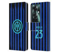 Head Case Designs sous Licence Officielle Inter Milan Nicolò Barella 2025/26 Joueurs Home Kit Étui Portefeuille en Cuir Compatible avec Oppo Reno11 F 5G / F25 Pro 5G