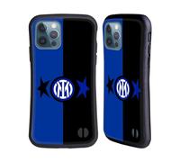Head Case Designs sous Licence Officielle Inter Milan Noir & Bleu IM 2Stars Coque Hybride Compatible avec Apple iPhone 12 / iPhone 12 Pro