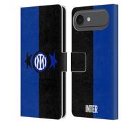 Head Case Designs sous Licence Officielle Inter Milan Noir & Bleu IM 2Stars Étui Portefeuille en Cuir Compatible avec Apple iPhone 17 Air