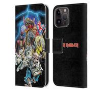 Head Case Designs sous Licence Officielle Iron Maiden Best of Beast Art Étui Portefeuille en Cuir Compatible avec Apple iPhone 15 Pro Max