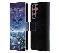 Head Case Designs sous Licence Officielle Iron Maiden Brave New World Couvertures D'Album Étui Portefeuille en Cuir Compatible avec Samsung Galaxy S22 Ultra 5G
